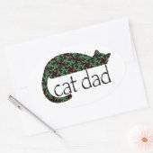 Sticker Ovale Papa de chat (Enveloppe)