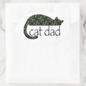 Sticker Ovale Papa de chat (Sac)