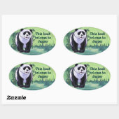 Sticker Ovale Papeterie Panda Bear (Feuille)