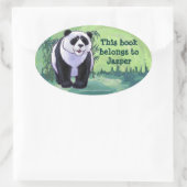 Sticker Ovale Papeterie Panda Bear (Sac)