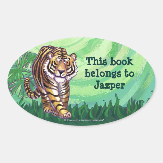 Sticker Ovale Papeterie Tiger (Devant)