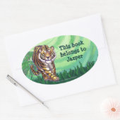 Sticker Ovale Papeterie Tiger (Enveloppe)