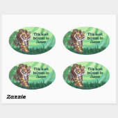 Sticker Ovale Papeterie Tiger (Feuille)