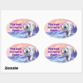 Sticker Ovale Papier à lettres (Feuille)