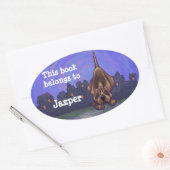 Sticker Ovale Papier à papier pour chien (Enveloppe)