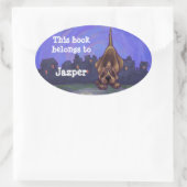 Sticker Ovale Papier à papier pour chien (Sac)