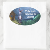 Sticker Ovale Papier Donkey (Sac)