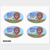 Sticker Ovale Papier Lion (Feuille)