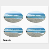 Sticker Ovale Papillon (Feuille)