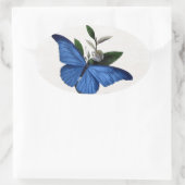 Sticker Ovale Papillon bleu (Sac)
