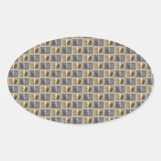 Sticker Ovale Papillon coloré | Filtres | Half Drop | (Devant)