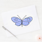 Sticker Ovale Papillon cosmique (Enveloppe)