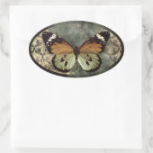 Sticker Ovale Papillon gothique vintage (Sac)