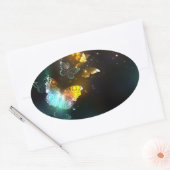 Sticker Ovale Papillon lumineux et papillons de nuit (Enveloppe)