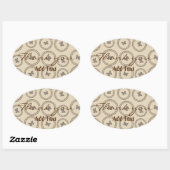 Sticker Ovale Papillon mou (Feuille)