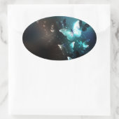 Sticker Ovale Papillons de nuit (Sac)