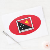 Sticker Ovale Papouasie-Nouvelle-Guinée (Enveloppe)