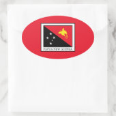 Sticker Ovale Papouasie-Nouvelle-Guinée (Sac)