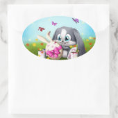 Sticker Ovale Pâques (Sac)