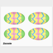 Sticker Ovale Pâques (Feuille)