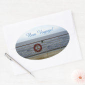 Sticker Ovale Par le Railing Bon Voyage (Enveloppe)