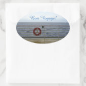 Sticker Ovale Par le Railing Bon Voyage (Sac)