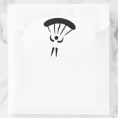 Sticker Ovale Parachute de parachute (Sac)