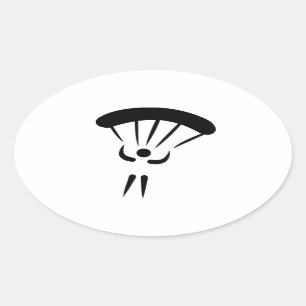 Sticker Ovale Parachute de parachute