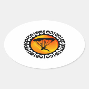 STICKER OVALE PARACHUTISME CETTE FOIS