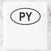Sticker Ovale Paraguay "PY" (Sac)
