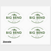 Sticker Ovale Parc national Big Bend (Feuille)
