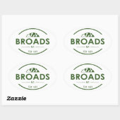Sticker Ovale Parc national Broads (Feuille)