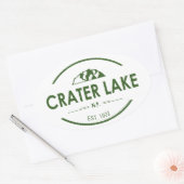 Sticker Ovale Parc national de Crater Lake (Enveloppe)