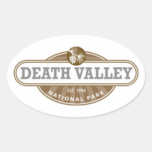 Sticker Ovale Parc national de Death Valley (Devant)