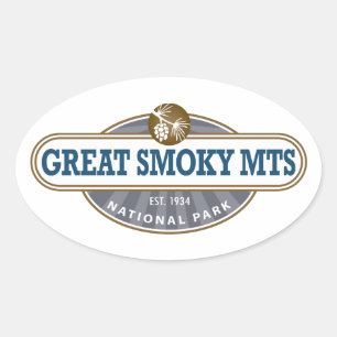 Sticker Ovale Parc national de Great Smoky Mountains