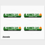 Sticker Ovale Parc national de Mammoth Cave (Feuille)
