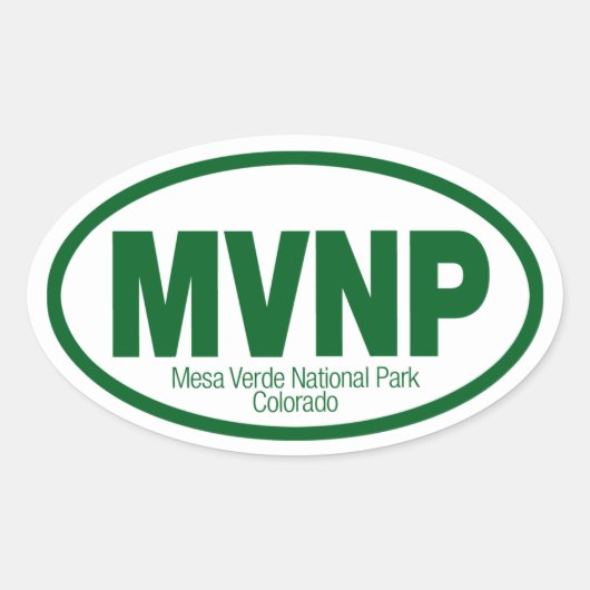 Sticker Ovale Parc national de Mesa Verde (Devant)