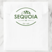 Sticker Ovale Parc national de Sequoia (Sac)