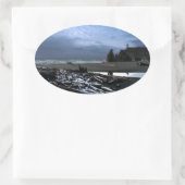 Sticker Ovale Parc national de Sunset Ruby Beach (Sac)