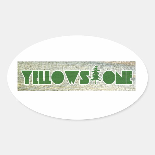 Sticker Ovale Parc national de Yellowstone (Devant)