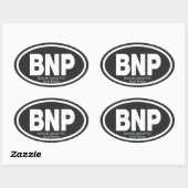 Sticker Ovale Parc national des Badlands (Feuille)