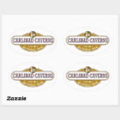 Sticker Ovale Parc national des Cavernes Carlsbad (Feuille)