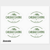 Sticker Ovale Parc national des Cavernes Carlsbad (Feuille)