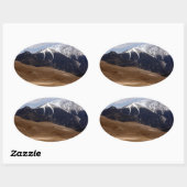 Sticker Ovale Parc national des Dunes de sable (Feuille)