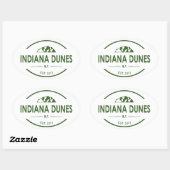 Sticker Ovale Parc national des dunes d'Indiana (Feuille)