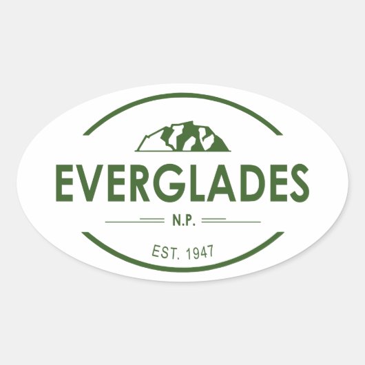 Sticker Ovale Parc national des Everglades (Devant)