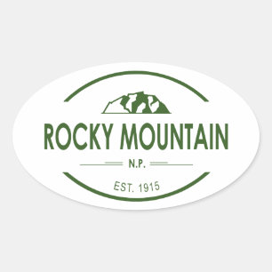 Sticker Ovale Parc national des Rocheuses