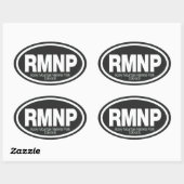 Sticker Ovale Parc national des Rocheuses (Feuille)