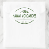Sticker Ovale Parc national des volcans d'Hawaii (Sac)