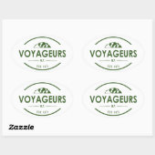 Sticker Ovale Parc national des Voyageurs (Feuille)